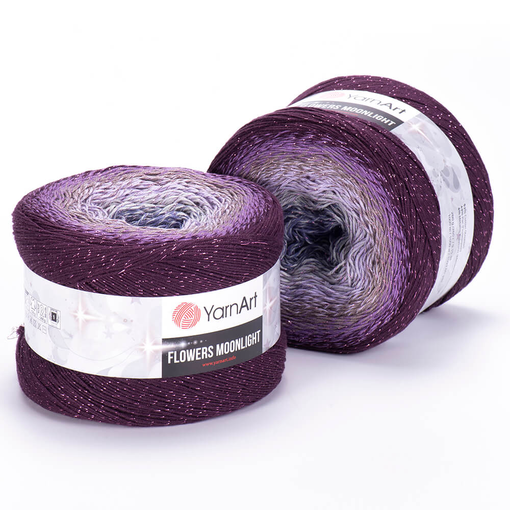 YarnArt Flowers Moonlight 1 x 260g - 1000m - 53% Cotton - 43% Acrylic - 4% Metallic Polyester Knitting Crochet Yarn (Copy)