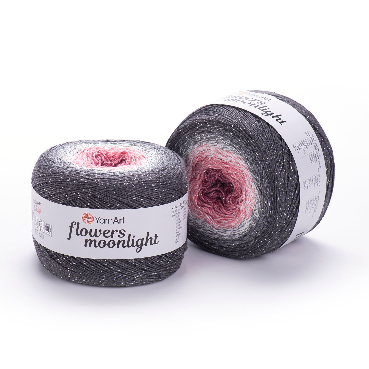 YarnArt Flowers Moonlight 1 x 260g - 1000m - 53% Cotton - 43% Acrylic - 4% Metallic Polyester Knitting Crochet Yarn (Copy)
