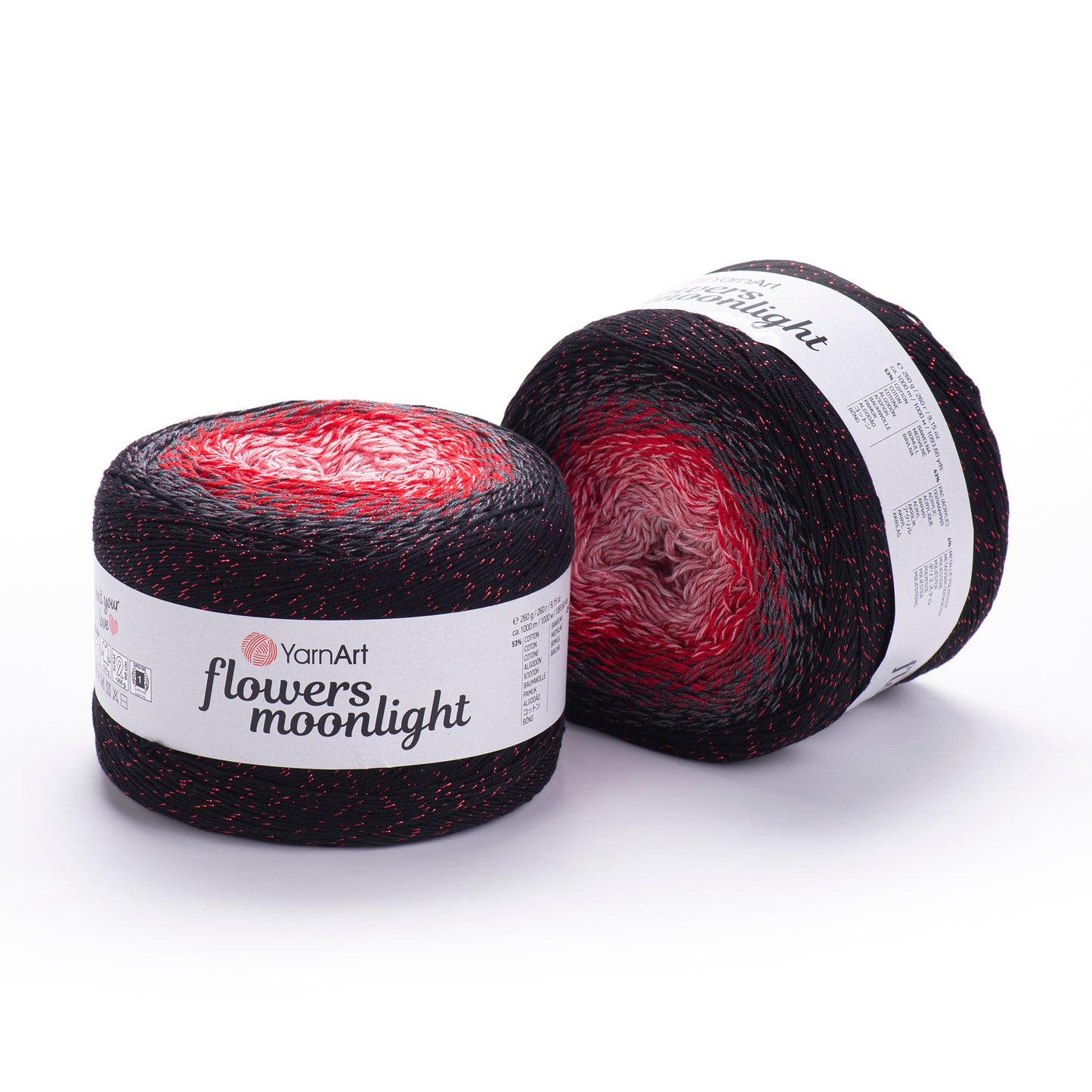 YarnArt Flowers Moonlight 1 x 260g - 1000m - 53% Cotton - 43% Acrylic - 4% Metallic Polyester Knitting Crochet Yarn (Copy)