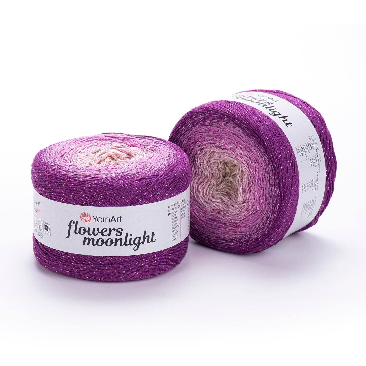 YarnArt Flowers Moonlight 1 x 260g - 1000m - 53% Cotton - 43% Acrylic - 4% Metallic Polyester Knitting Crochet Yarn (Copy)