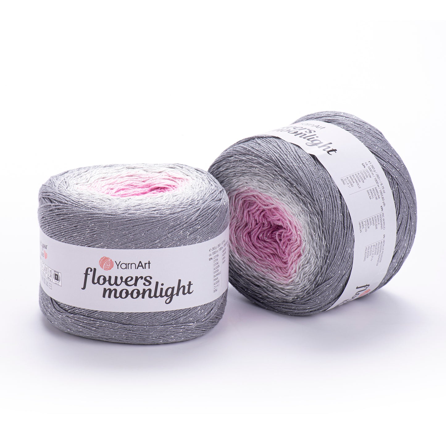 YarnArt Flowers Moonlight 1 x 260g - 1000m - 53% Cotton - 43% Acrylic - 4% Metallic Polyester Knitting Crochet Yarn (Copy)