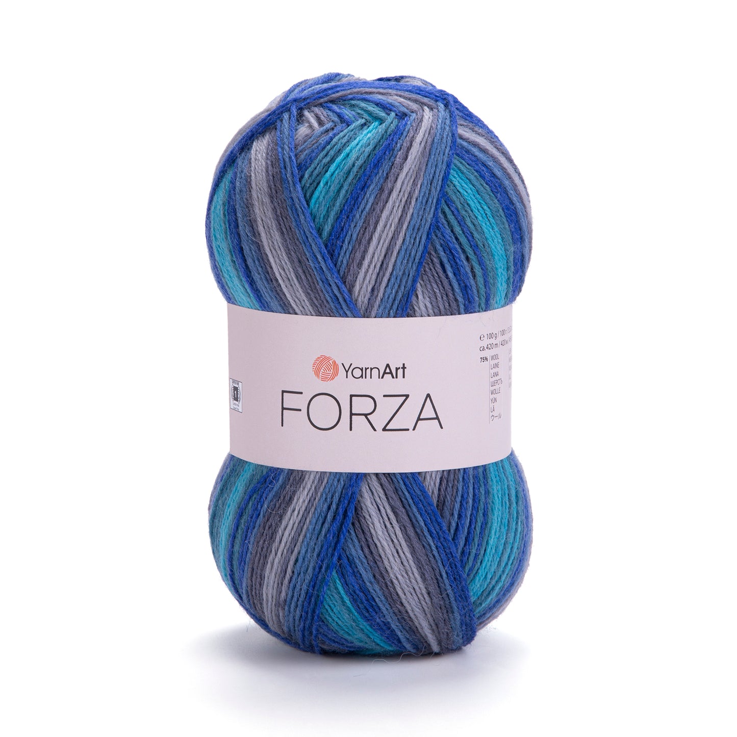 YarnArt Forza 5 x 100g - 420m - 75% Wool - 25% Polyamide Knitting Crochet Sock Yarn
