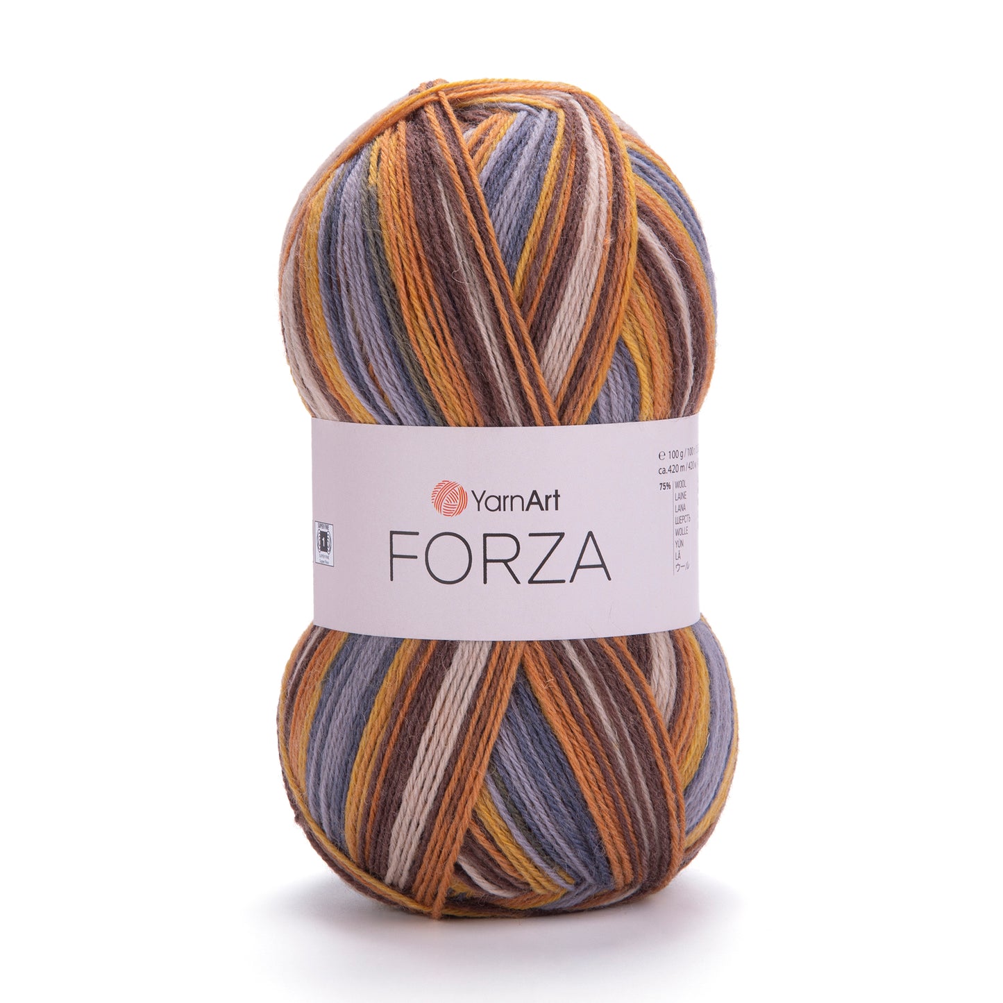 YarnArt Forza 5 x 100g - 420m - 75% Wool - 25% Polyamide Knitting Crochet Sock Yarn