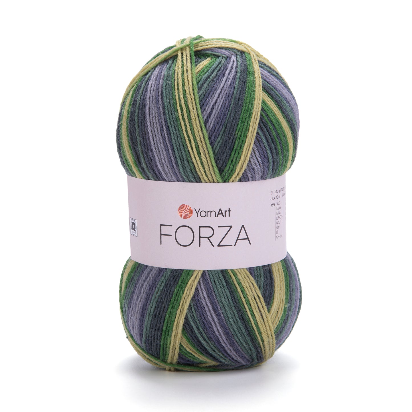 YarnArt Forza 5 x 100g - 420m - 75% Wool - 25% Polyamide Knitting Crochet Sock Yarn