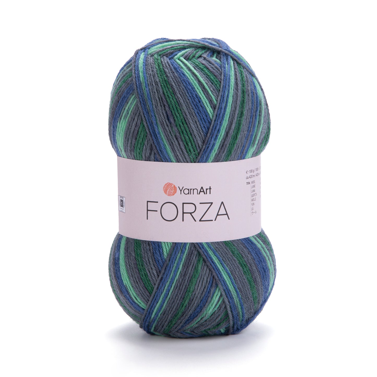 YarnArt Forza 5 x 100g - 420m - 75% Wool - 25% Polyamide Knitting Crochet Sock Yarn