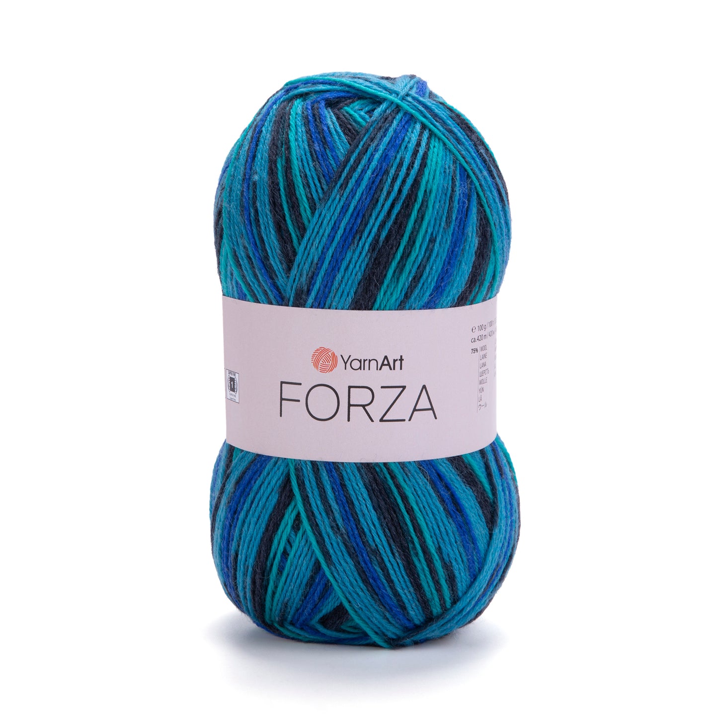 YarnArt Forza 5 x 100g - 420m - 75% Wool - 25% Polyamide Knitting Crochet Sock Yarn
