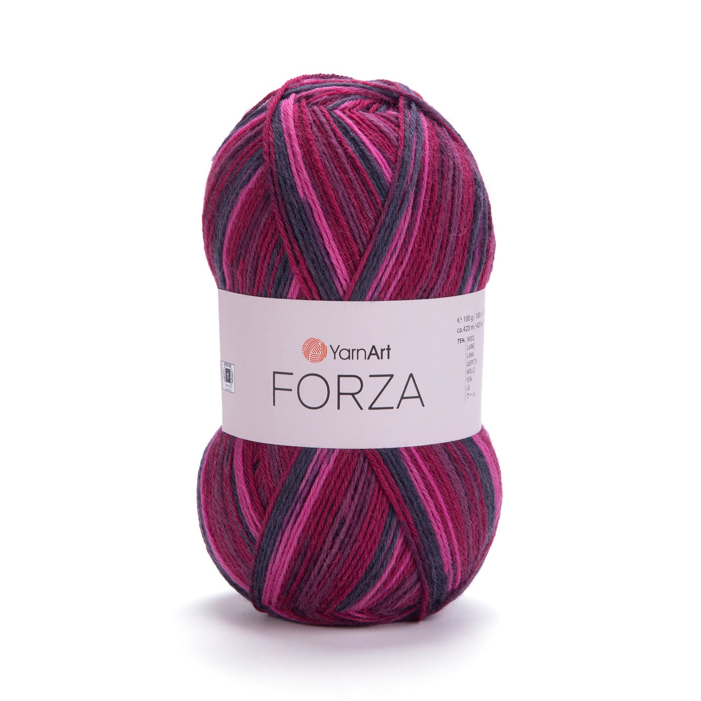 YarnArt Forza 5 x 100g - 420m - 75% Wool - 25% Polyamide Knitting Crochet Sock Yarn