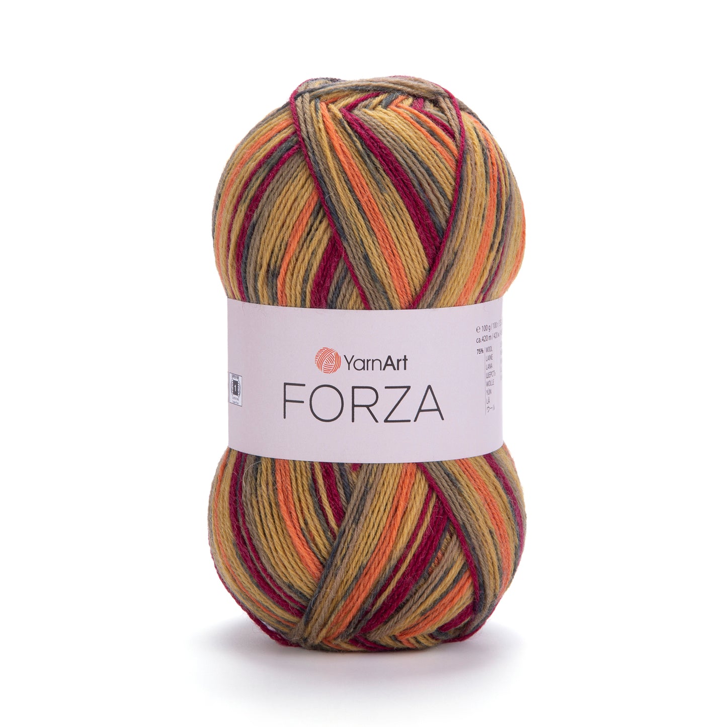 YarnArt Forza 5 x 100g - 420m - 75% Wool - 25% Polyamide Knitting Crochet Sock Yarn