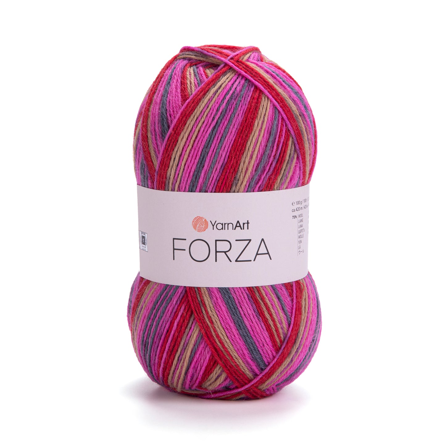 YarnArt Forza 5 x 100g - 420m - 75% Wool - 25% Polyamide Knitting Crochet Sock Yarn