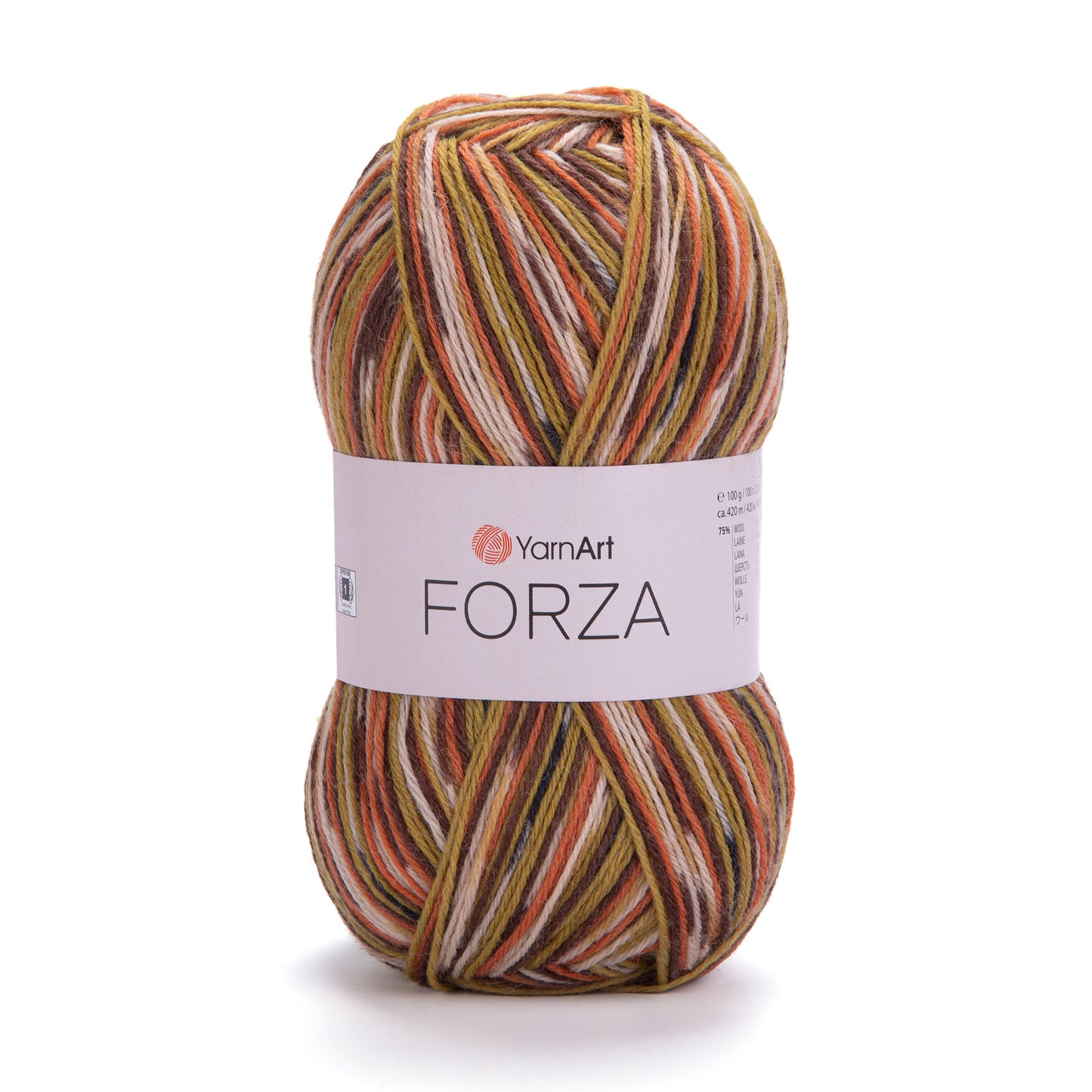 YarnArt Forza 5 x 100g - 420m - 75% Wool - 25% Polyamide Knitting Crochet Sock Yarn