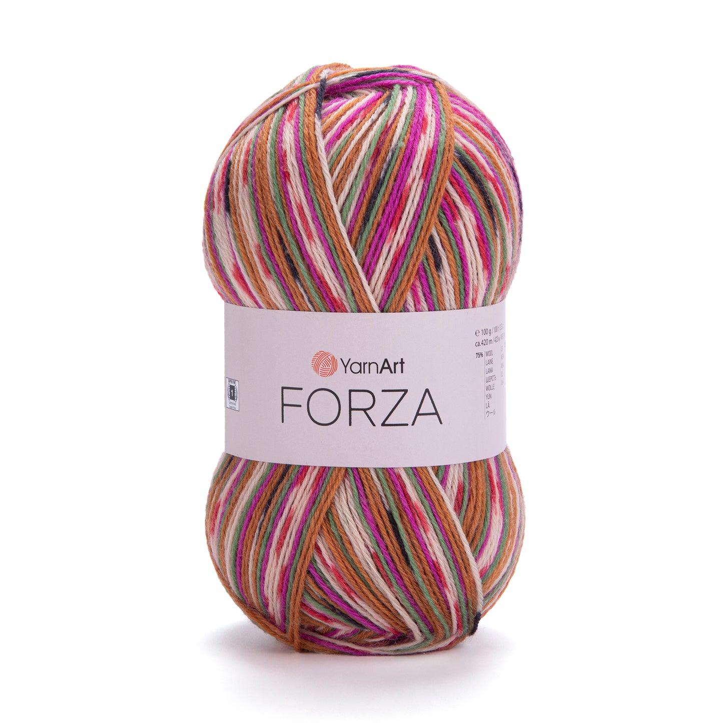 YarnArt Forza 5 x 100g - 420m - 75% Wool - 25% Polyamide Knitting Crochet Sock Yarn