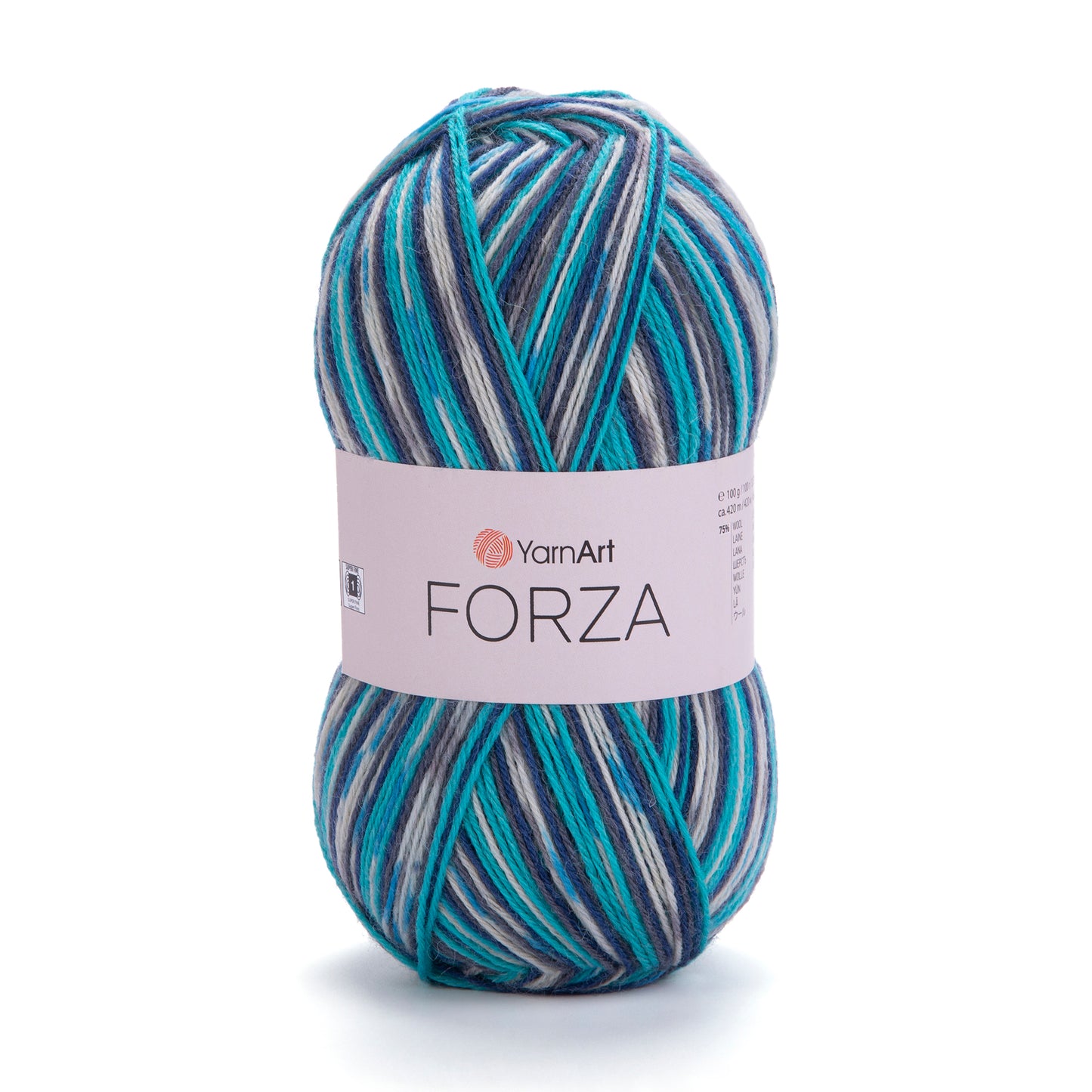 YarnArt Forza 5 x 100g - 420m - 75% Wool - 25% Polyamide Knitting Crochet Sock Yarn
