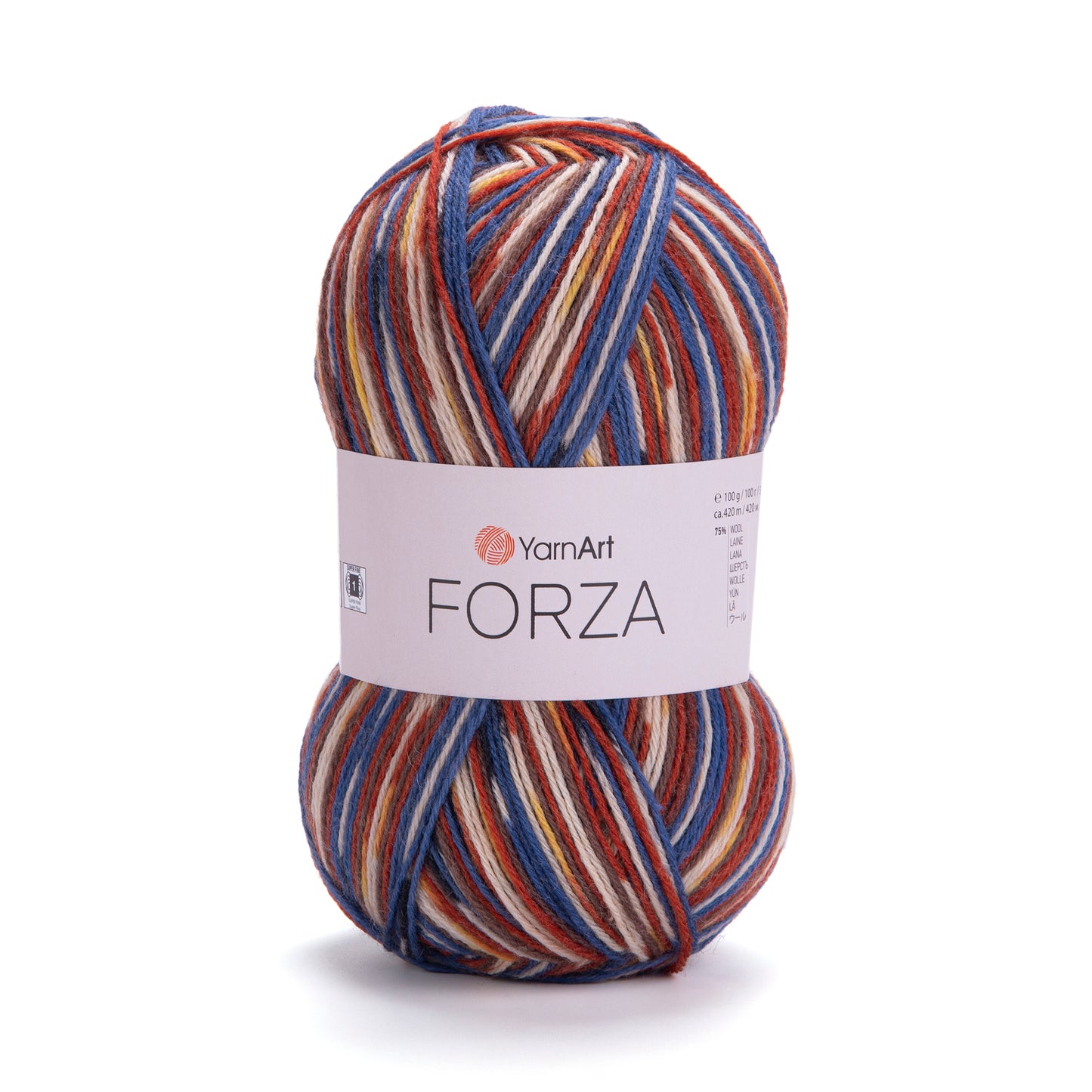 YarnArt Forza 5 x 100g - 420m - 75% Wool - 25% Polyamide Knitting Crochet Sock Yarn