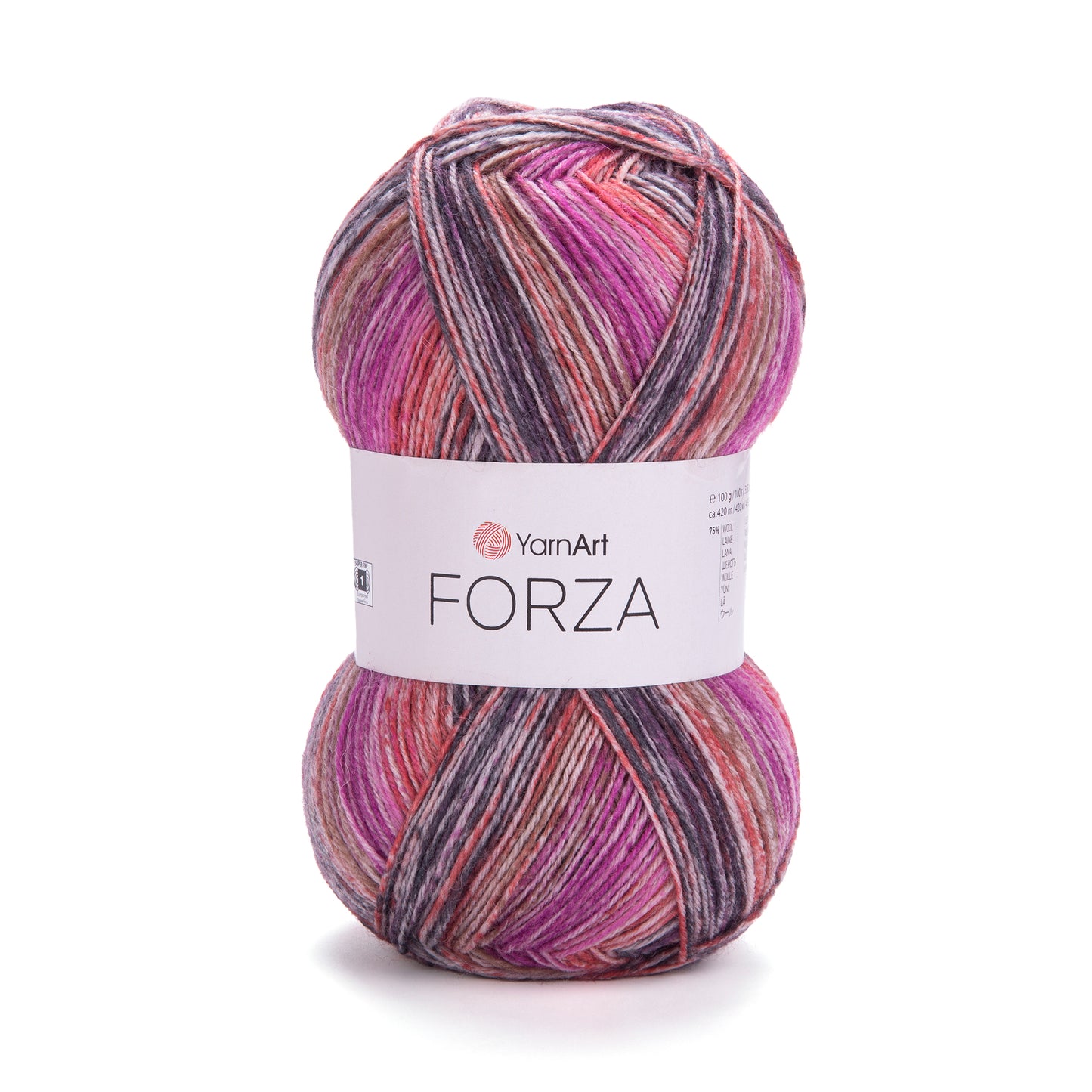 YarnArt Forza 5 x 100g - 420m - 75% Wool - 25% Polyamide Knitting Crochet Sock Yarn