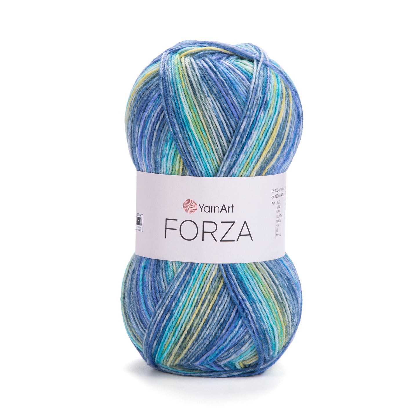 YarnArt Forza 5 x 100g - 420m - 75% Wool - 25% Polyamide Knitting Crochet Sock Yarn