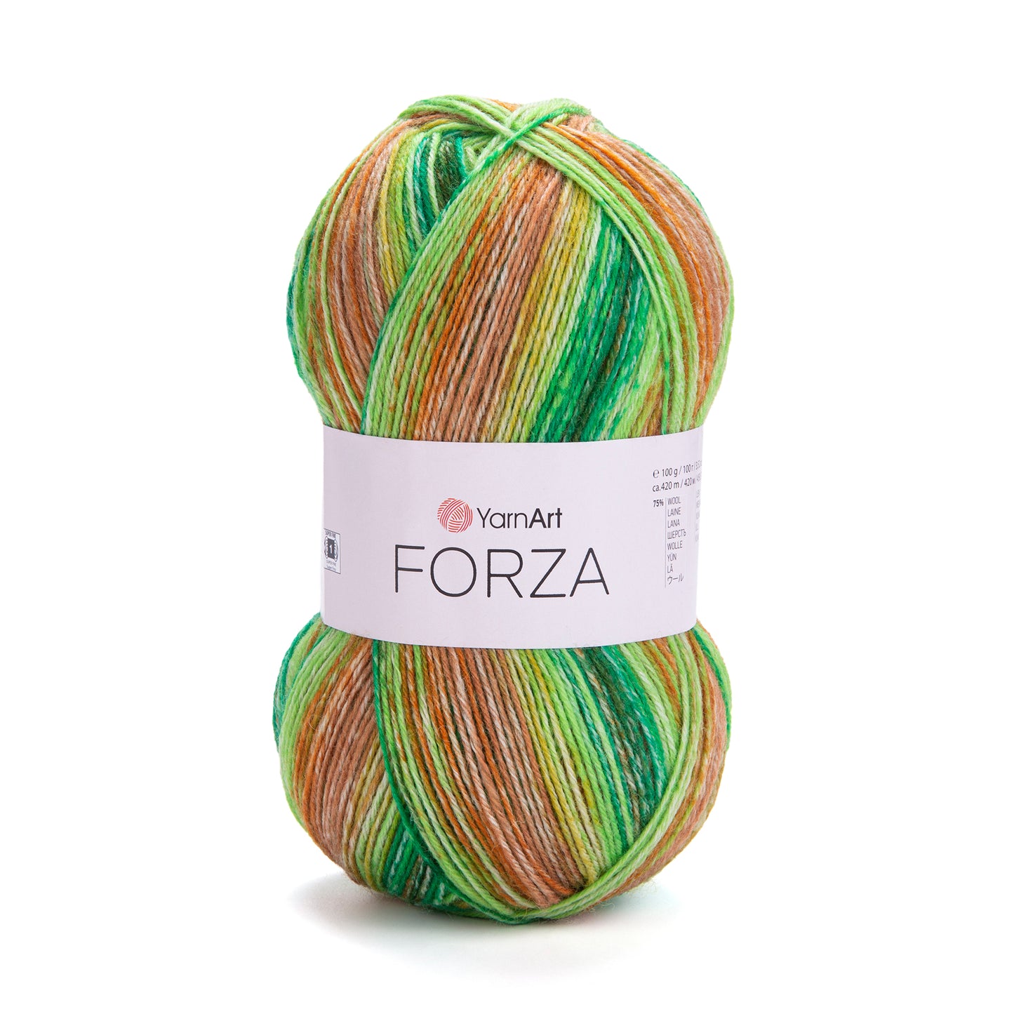 YarnArt Forza 5 x 100g - 420m - 75% Wool - 25% Polyamide Knitting Crochet Sock Yarn