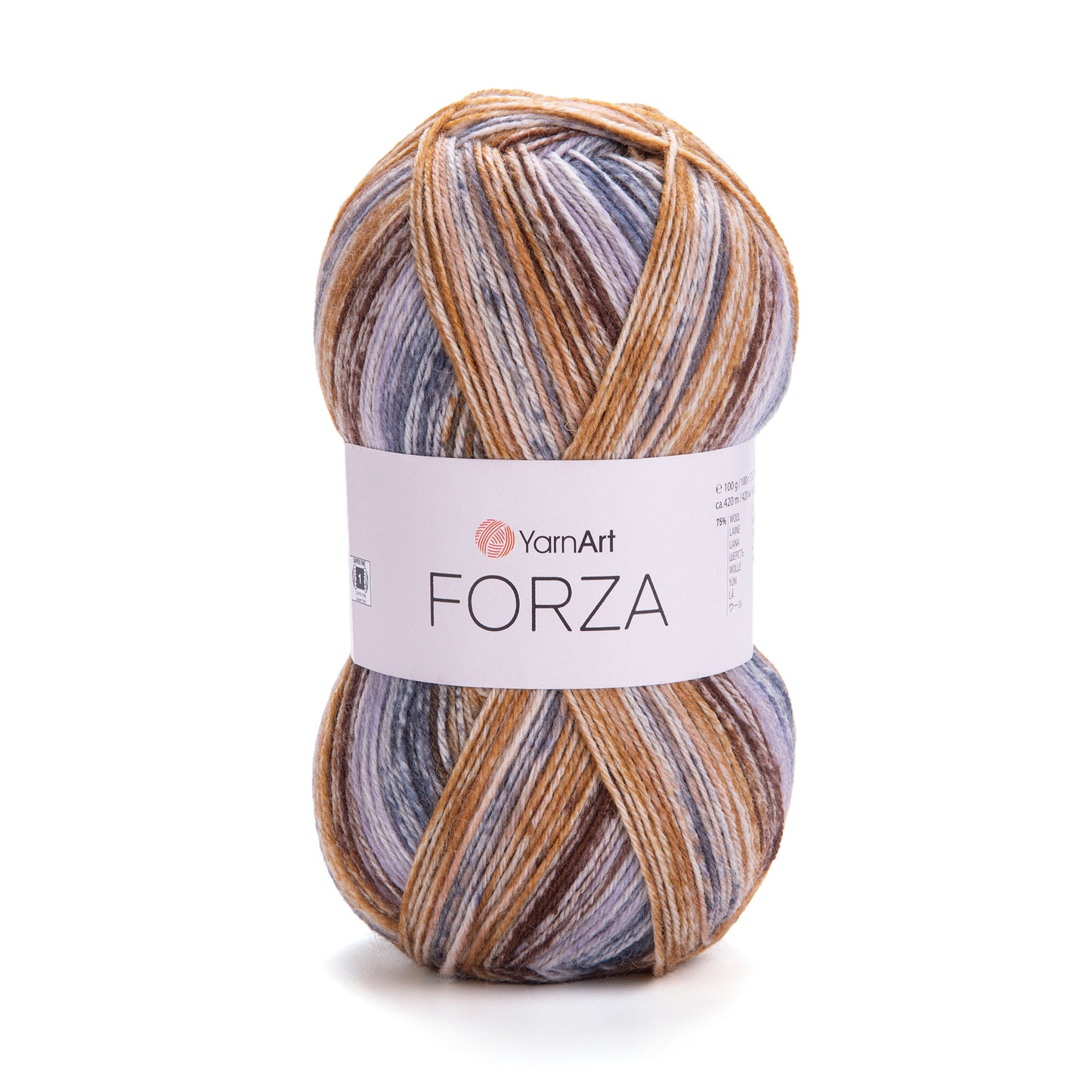 YarnArt Forza 5 x 100g - 420m - 75% Wool - 25% Polyamide Knitting Crochet Sock Yarn