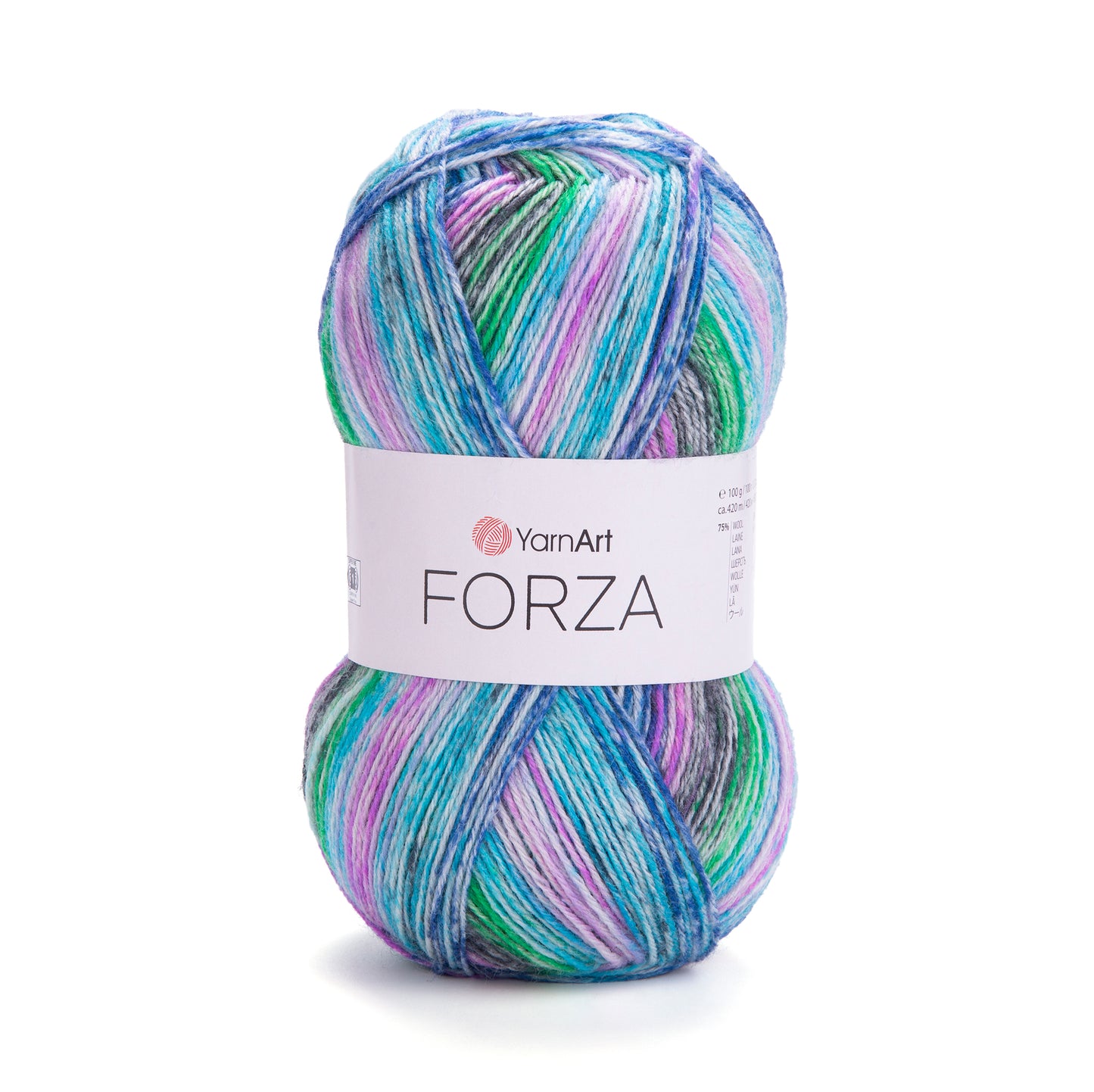 YarnArt Forza 5 x 100g - 420m - 75% Wool - 25% Polyamide Knitting Crochet Sock Yarn