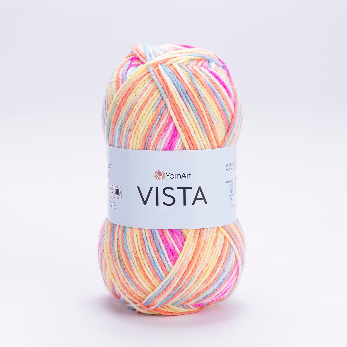 YarnArt Vista DK 5 x 100g - 280m - 25% Wool - 75% Acrylic Knitting Crochet Yarn