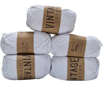 Knitco Vintage Cotton DK 5 x 100g 80%Cotton - 20% Mix fiber Knitting Crochet Yarn