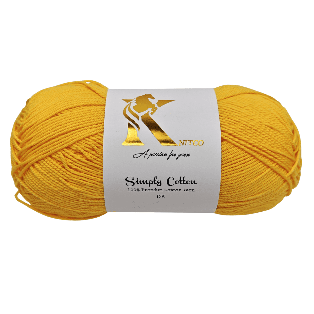 Knitco Simply Cotton DK 1 x 100g Balls 100% Premium Cotton - 250 metres - Knitting Crochet Yarn
