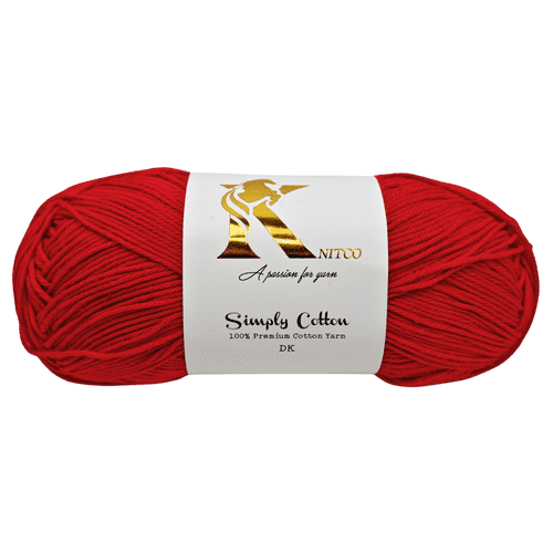 Knitco Simply Cotton DK 1 x 100g Balls 100% Premium Cotton - 250 metres - Knitting Crochet Yarn