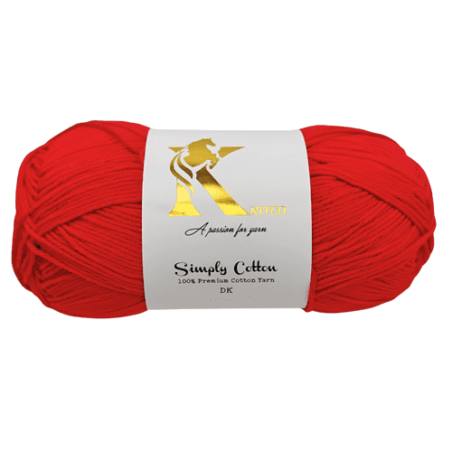 Knitco Simply Cotton DK 1 x 100g Balls 100% Premium Cotton - 250 metres - Knitting Crochet Yarn