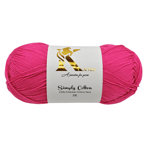 Knitco Simply Cotton DK 1 x 100g Balls 100% Premium Cotton - 250 metres - Knitting Crochet Yarn