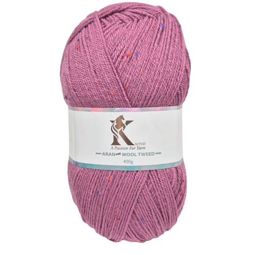 Knitco Aran 400g Ball Wool with Tweed 872m - 80% Acrylic - 15% Wool - 5% Viscose Knitting Crochet Yarn