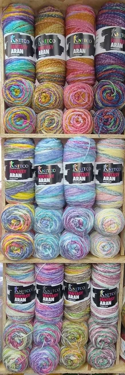 Knitco Fantasy Aran 1 x 200g - 420m 100% Acrylic Knitting Crochet Yarn