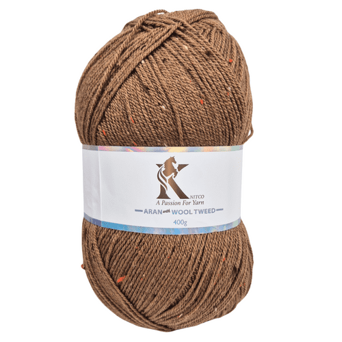 Knitco Aran 400g Ball Wool with Tweed 872m - 80% Acrylic - 15% Wool - 5% Viscose Knitting Crochet Yarn