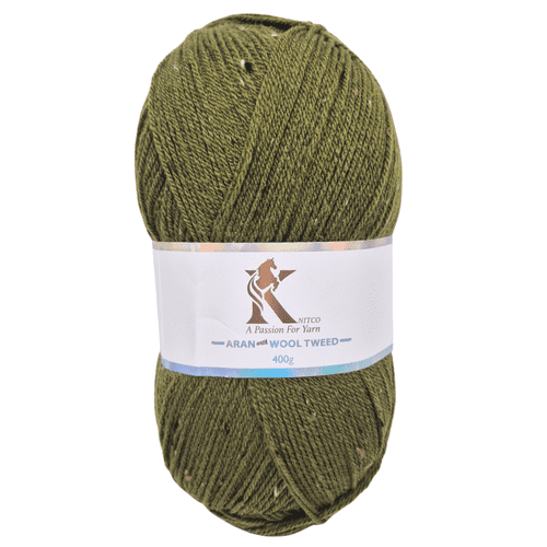 Knitco Aran 400g Ball Wool with Tweed 872m - 80% Acrylic - 15% Wool - 5% Viscose Knitting Crochet Yarn