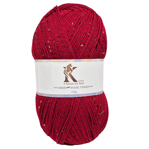 Knitco Aran 400g Ball Wool with Tweed 872m - 80% Acrylic - 15% Wool - 5% Viscose Knitting Crochet Yarn