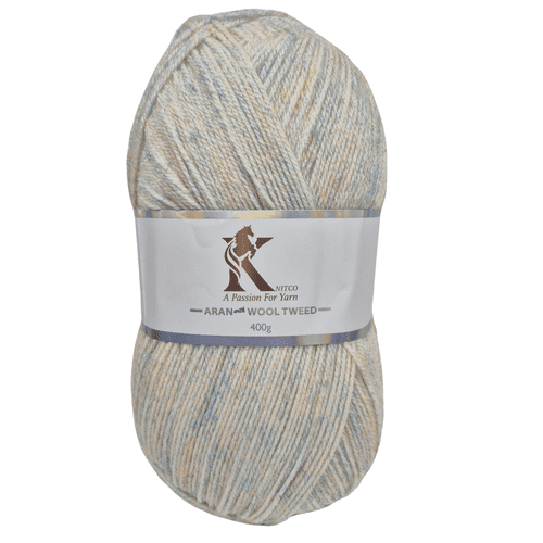 Knitco Aran 400g Ball Wool with Tweed 872m - 80% Acrylic - 15% Wool - 5% Viscose Knitting Crochet Yarn