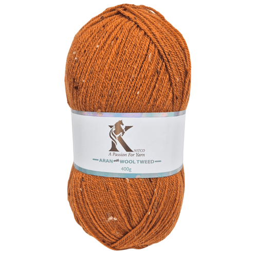 Knitco Aran 400g Ball Wool with Tweed 872m - 80% Acrylic - 15% Wool - 5% Viscose Knitting Crochet Yarn