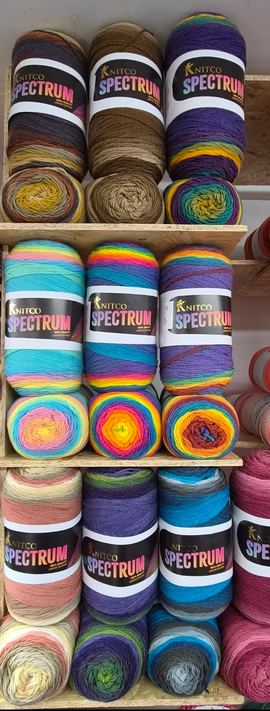 Knitco Spectrum 4.5-5mm 1 x 400g - 1064m 70% Acrylic 30% Wool Knitting Crochet Yarn