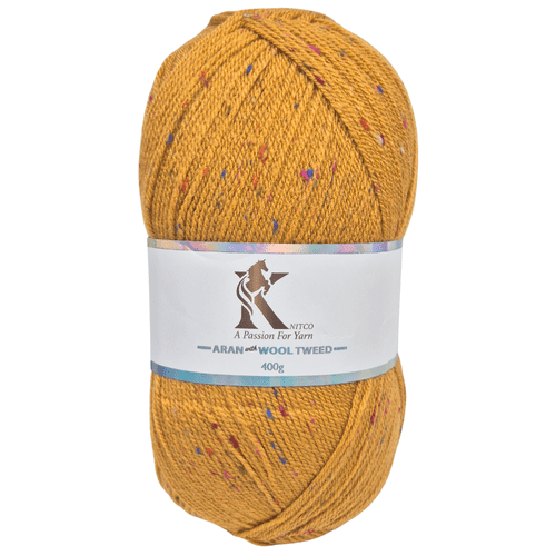 Knitco Aran 400g Ball Wool with Tweed 872m - 80% Acrylic - 15% Wool - 5% Viscose Knitting Crochet Yarn