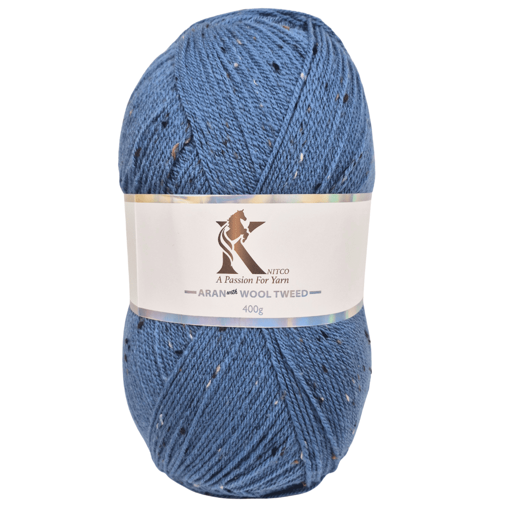 Knitco Aran 400g Ball Wool with Tweed 872m - 80% Acrylic - 15% Wool - 5% Viscose Knitting Crochet Yarn