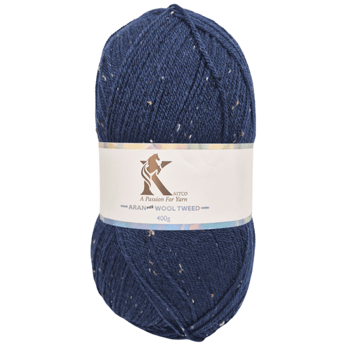 Knitco Aran 400g Ball Wool with Tweed 872m - 80% Acrylic - 15% Wool - 5% Viscose Knitting Crochet Yarn