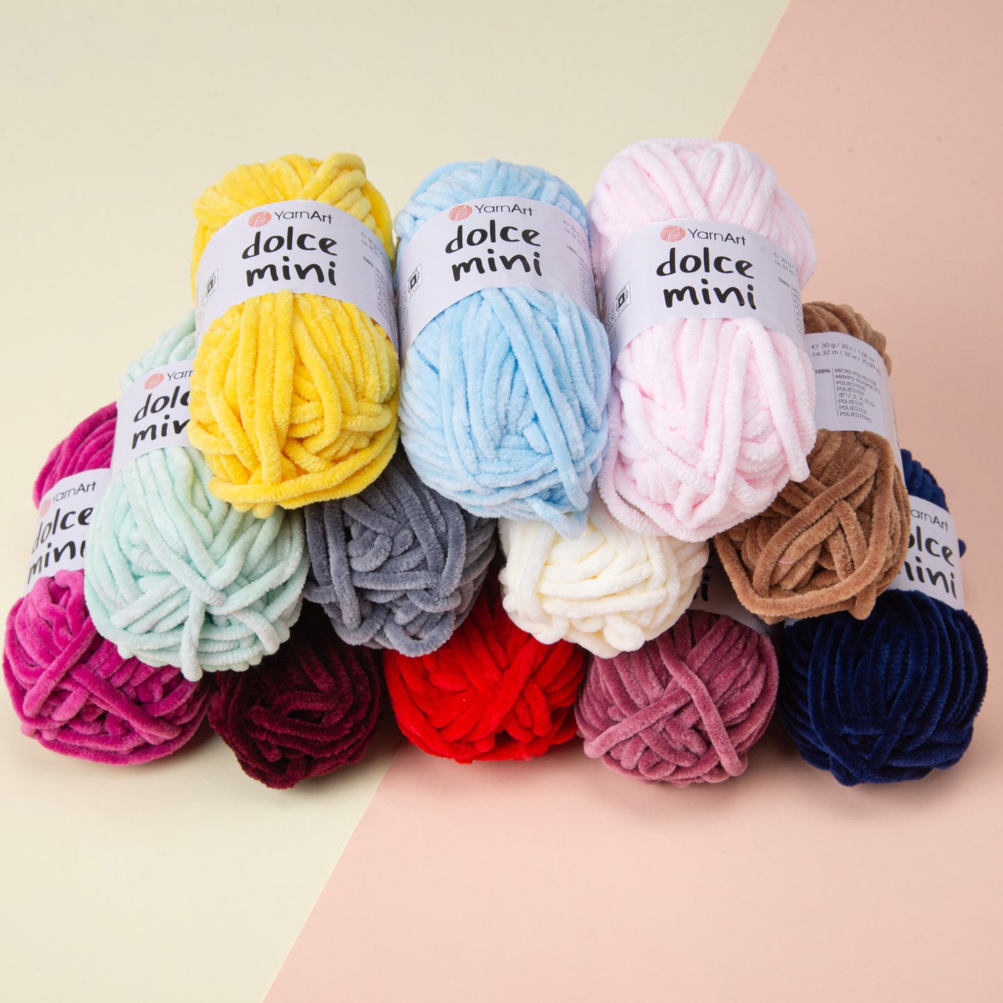 YarnArt Dolce Mini 12 x 30g balls Bundle 100% micro polyester Choose from 4 sets Knitting Crochet Yarn