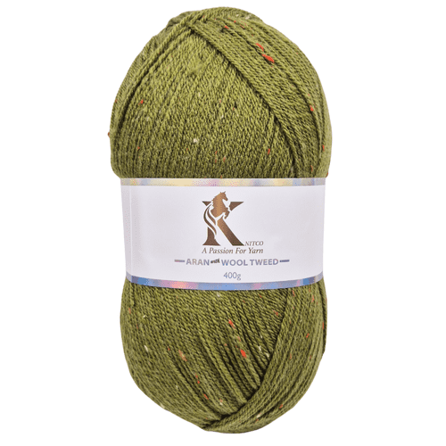 Knitco Aran 400g Ball Wool with Tweed 872m - 80% Acrylic - 15% Wool - 5% Viscose Knitting Crochet Yarn