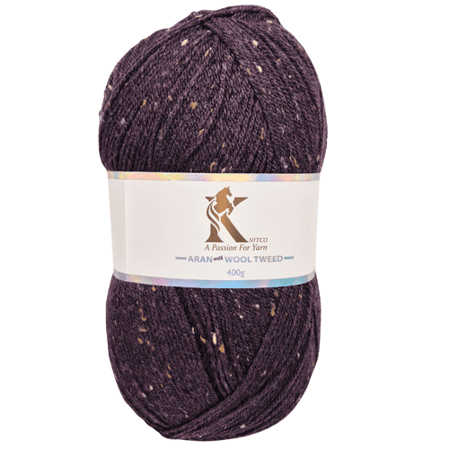 Knitco Aran 400g Ball Wool with Tweed 872m - 80% Acrylic - 15% Wool - 5% Viscose Knitting Crochet Yarn