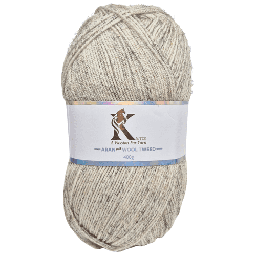 Knitco Aran 400g Ball Wool with Tweed 872m - 80% Acrylic - 15% Wool - 5% Viscose Knitting Crochet Yarn