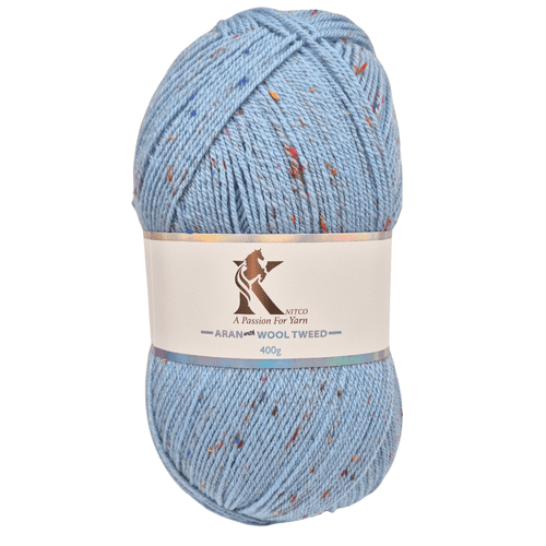 Knitco Aran 400g Ball Wool with Tweed 872m - 80% Acrylic - 15% Wool - 5% Viscose Knitting Crochet Yarn