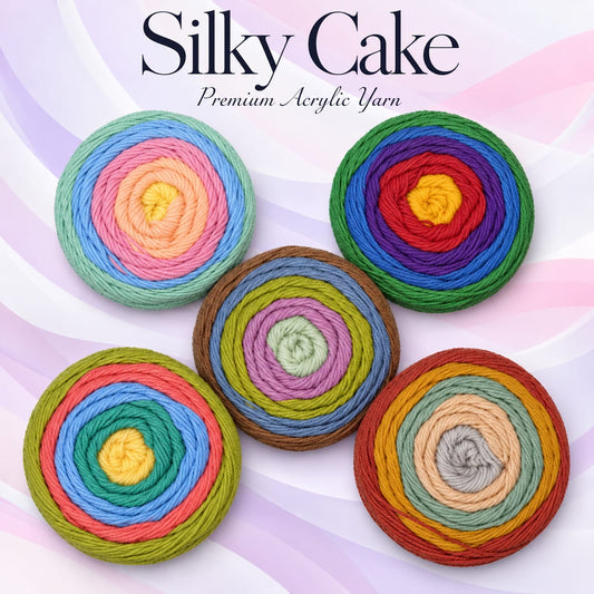 Knitco Silky Cake Aran 1 x 200g - 500mtr - 100% Acrylic Knitting Crochet Yarn