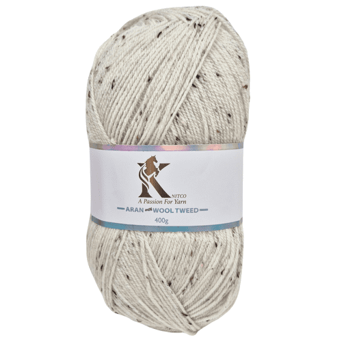 Knitco Aran 400g Ball Wool with Tweed 872m - 80% Acrylic - 15% Wool - 5% Viscose Knitting Crochet Yarn